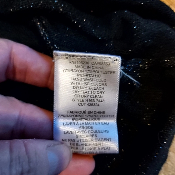 Joie Metallic Asymmetric Sweater, size M - Picture 3 of 5